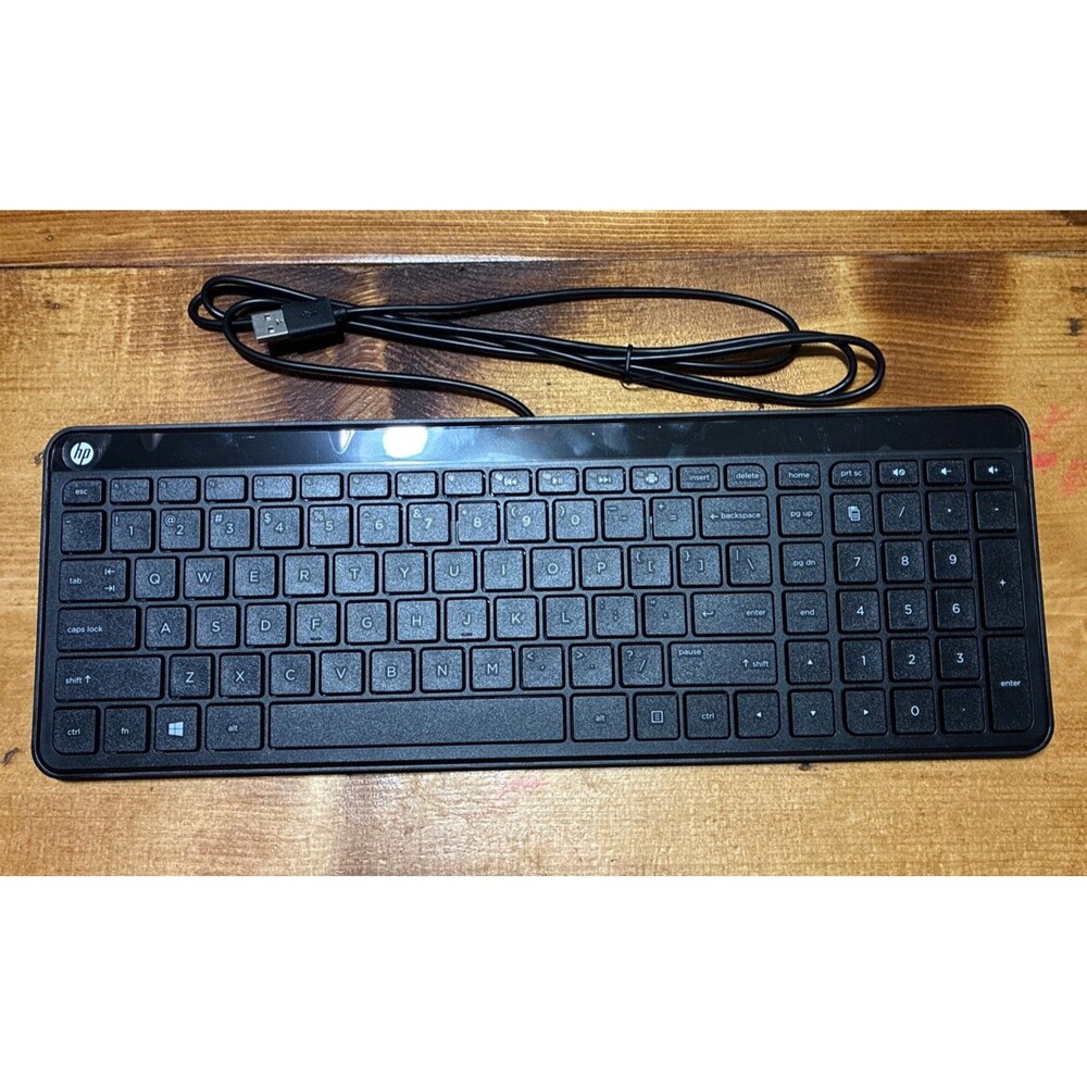 HP Galera SK-2008 Slim Low Profile Wired Keyboard Black Brand New